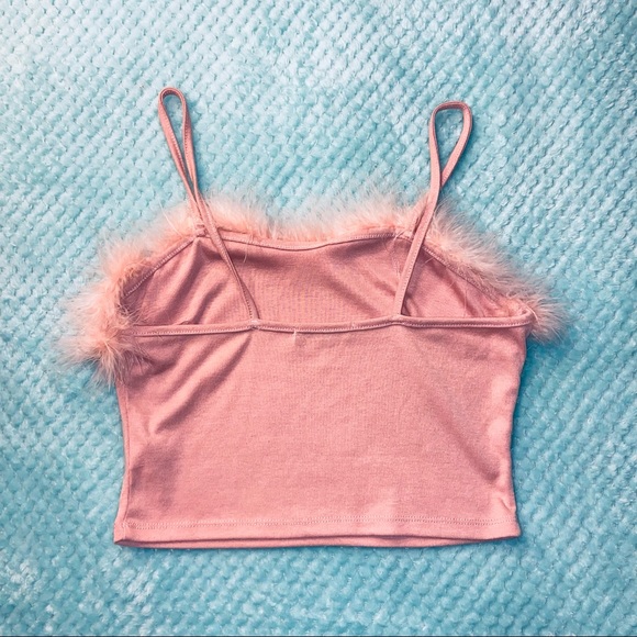 ‼️CLEARANCE Item‼️| SHEIN Pink Fur Crop Top - Picture 11 of 11